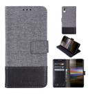 For Sony Xperia L3 MUXMA MX102 Horizontal Flip Canvas Leather Case with Stand & Card Slot & Wallet Function(Black) - 1