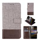 For Sony Xperia L3 MUXMA MX102 Horizontal Flip Canvas Leather Case with Stand & Card Slot & Wallet Function(Brown) - 1