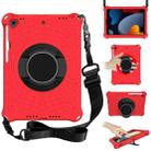 For iPad 10.2 2021 / 2020 / 2019 Spider King EVA Protective Case with Adjustable Shoulder Strap & Holder & Pen Slot(Red) - 1