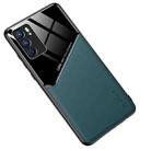 For OPPO Reno6 5G All-inclusive Leather + Organic Glass Protective Case with Metal Iron Sheet(Dark Green) - 1