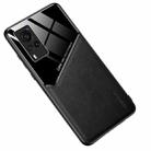 For vivo X60 5G All-inclusive Leather + Organic Glass Protective Case with Metal Iron Sheet(Black) - 1