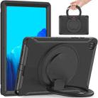 Shockproof TPU + PC Protective Case with 360 Degree Rotation Foldable Handle Grip Holder & Pen Slot For Samsung Galaxy Tab A7 10.4 2020 T500(Black) - 1