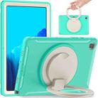 Shockproof TPU + PC Protective Case with 360 Degree Rotation Foldable Handle Grip Holder & Pen Slot For Samsung Galaxy Tab A7 10.4 2020 T500(Mint Green) - 1