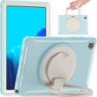 Shockproof TPU + PC Protective Case with 360 Degree Rotation Foldable Handle Grip Holder & Pen Slot For Samsung Galaxy Tab A7 10.4 2020 T500(Ice Crystal Blue) - 1