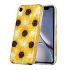 For iPhone XR Shell Texture Pattern Full-coverage TPU Shockproof Protective Case(Little Sunflowers) - 1