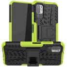 For Xiaomi Redmi Note 10 5G Tire Texture Shockproof TPU+PC Protective Case with Holder(Green) - 1