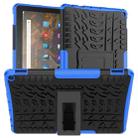 For Amazon Fire HD 10 2021 Tire Texture Shockproof TPU+PC Protective Case with Holder(Blue) - 1