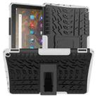 For Amazon Fire HD 10 2021 Tire Texture Shockproof TPU+PC Protective Case with Holder(White) - 1