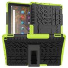 For Amazon Fire HD 10 2021 Tire Texture Shockproof TPU+PC Protective Case with Holder(Green) - 1