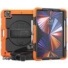 For iPad Pro 12.9 2022 / 2021 / 2020 / 2018 Shockproof Colorful Silicone + PC Protective Tablet Case with Holder & Shoulder Strap & Hand Strap & Pen Slot(Orange Silicone) - 1