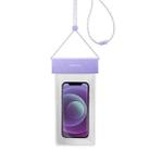 MOMAX SR25 IPX8 Outdoor Transparent PC+TPU Waterproof Bag with Lanyard For Mobile Phones Below 7 inche(Purple) - 1