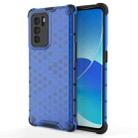 For OPPO Reno6 Pro 5G Shockproof Honeycomb PC + TPU Protective Case(Blue) - 1