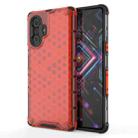 For Xiaomi Redmi K40 Gaming Shockproof Honeycomb PC + TPU Protective Case(Red) - 1
