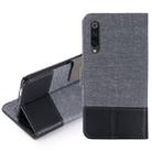 For Xiaomi Mi 9 MUXMA MX102 Horizontal Flip Canvas Leather Case with Stand & Card Slot & Wallet Function(Black) - 1