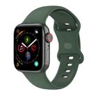 Large Size Silicone Watch Band For Apple Watch Series Series 9&8&7 41mm / SE 3&SE 2&6&SE&5&4 40mm / 3&2&1 38mm(Dark Green) - 1