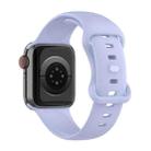 Small Size Silicone Watch Band For Apple Watch Ultra 49mm& Ultra 2 49mm / Series 9&8&7 45mm / SE 3&SE 2&6&SE&5&4 44mm / 3&2&1 42mm(Violet) - 2