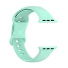 Small Size Silicone Watch Band For Apple Watch Ultra 49mm& Ultra 2 49mm / Series 9&8&7 45mm / SE 3&SE 2&6&SE&5&4 44mm / 3&2&1 42mm(Teal) - 3
