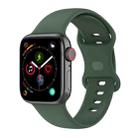 Small Size Silicone Watch Band For Apple Watch Ultra 49mm& Ultra 2 49mm / Series 9&8&7 45mm / SE 3&SE 2&6&SE&5&4 44mm / 3&2&1 42mm(Dark Green) - 1