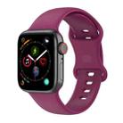 Small Size Silicone Watch Band For Apple Watch Series 9&8&7 41mm / SE 3&SE 2&6&SE&5&4 40mm / 3&2&1 38mm(Red Wine) - 1