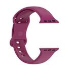 Small Size Silicone Watch Band For Apple Watch Series 9&8&7 41mm / SE 3&SE 2&6&SE&5&4 40mm / 3&2&1 38mm(Red Wine) - 3