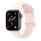 Small Size Silicone Watch Band For Apple Watch Series 9&8&7 41mm / SE 3&SE 2&6&SE&5&4 40mm / 3&2&1 38mm(Sand Pink) - 1