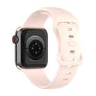 Small Size Silicone Watch Band For Apple Watch Series 9&8&7 41mm / SE 3&SE 2&6&SE&5&4 40mm / 3&2&1 38mm(Sand Pink) - 2