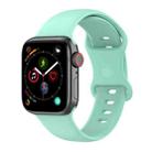 Small Size Silicone Watch Band For Apple Watch Series 9&8&7 41mm / SE 3&SE 2&6&SE&5&4 40mm / 3&2&1 38mm(Teal) - 1