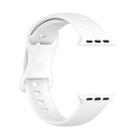 Small Size Silicone Watch Band For Apple Watch Series 9&8&7 41mm / SE 3&SE 2&6&SE&5&4 40mm / 3&2&1 38mm(White) - 3