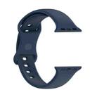 Small Size Silicone Watch Band For Apple Watch Series 9&8&7 41mm / SE 3&SE 2&6&SE&5&4 40mm / 3&2&1 38mm(Navy Blue) - 3