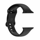 Small Size Silicone Watch Band For Apple Watch Series 9&8&7 41mm / SE 3&SE 2&6&SE&5&4 40mm / 3&2&1 38mm(Black) - 3