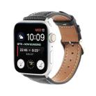 Small Waist Cross Texture Leather Watch Band For Apple Watch Ultra 49mm / Series 8&7 45mm / SE 2&6&SE&5&4 44mm / 3&2&1 42mm(Black) - 1