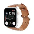 Small Waist Cross Texture Leather Watch Band For Apple Watch Ultra 49mm / Series 8&7 45mm / SE 2&6&SE&5&4 44mm / 3&2&1 42mm(Brown) - 1