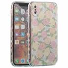 TPU Embossed + Double-sided Painting Protective Case For iPhone X / XS(Pink Rose) - 1
