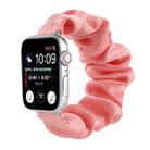 Scarf Hair Tie Watch Band For Apple Watch Ultra 49mm&Watch Ultra 2 49mm / Series 9&8&7 45mm / SE 3&SE 2&6&SE&5&4 44mm / 3&2&1 42mm(Dark Pink) - 1