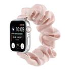 Scarf Hair Tie Watch Band For Apple Watch Ultra 49mm / Series 8&7 45mm / SE 2&6&SE&5&4 44mm / 3&2&1 42mm(Light Pink) - 1