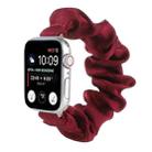 Scarf Hair Tie Watch Band For Apple Watch Ultra 49mm / Series 8&7 45mm / SE 2&6&SE&5&4 44mm / 3&2&1 42mm(Red Wine) - 1