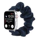 Scarf Hair Tie Watch Band For Apple Watch Ultra 49mm / Series 8&7 45mm / SE 2&6&SE&5&4 44mm / 3&2&1 42mm(Dark Blue) - 1