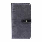 For OPPO Realme Narzo 30 5G idewei Crocodile Texture Horizontal Flip Leather Case with Holder & Card Slots & Wallet(Grey) - 2