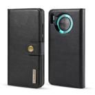 For Huawei Mate 30 DG.MING Crazy Horse Texture Flip Detachable Magnetic Leather Case with Holder & Card Slots & Wallet(Black) - 1