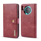 For Huawei Mate 30 DG.MING Crazy Horse Texture Flip Detachable Magnetic Leather Case with Holder & Card Slots & Wallet(Red) - 1