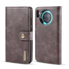 For Huawei Mate 30 DG.MING Crazy Horse Texture Flip Detachable Magnetic Leather Case with Holder & Card Slots & Wallet(Grey) - 1