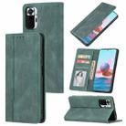 For Xiaomi Poco M3 / Redmi Note 9 4G Skin Feel Pressure Line Magnetic Horizontal Flip Leather Case with Holder & Card Slot & Wallet & Photo Frame(Green) - 1