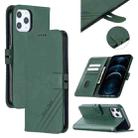 Stitching Style 2-Color Cow Texture Horizontal Flip PU Leather Case with Holder & Card Slot & Lanyard For iPhone 12 Pro Max(Green) - 1