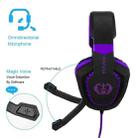 Anivia AH28 3.5mm Stereo Sound Wired Gaming Headset with Microphone(Black Purple) - 5