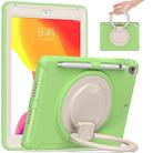 Shockproof  TPU + PC Protective Case with 360 Degree Rotation Foldable Handle Grip Holder & Pen Slot For iPad 9.7 2018 / 2017 / Air 2 / Pro 9.7(Matcha Green) - 1