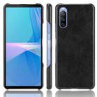 For Sony Xperia 1 III Shockproof Litchi Texture PC + PU Case(Black) - 1
