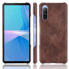 For Sony Xperia 1 III Shockproof Litchi Texture PC + PU Case(Brown) - 1