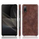 For Sony Xperia Ace II Shockproof Litchi Texture PC + PU Case(Brown) - 1