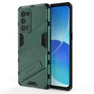 For OPPO Reno6 Pro+ 5G Punk Armor 2 in 1 PC + TPU Shockproof Case with Invisible Holder(Green) - 1