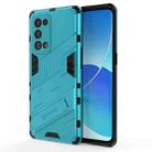 For OPPO Reno6 Pro+ 5G Punk Armor 2 in 1 PC + TPU Shockproof Case with Invisible Holder(Blue) - 1